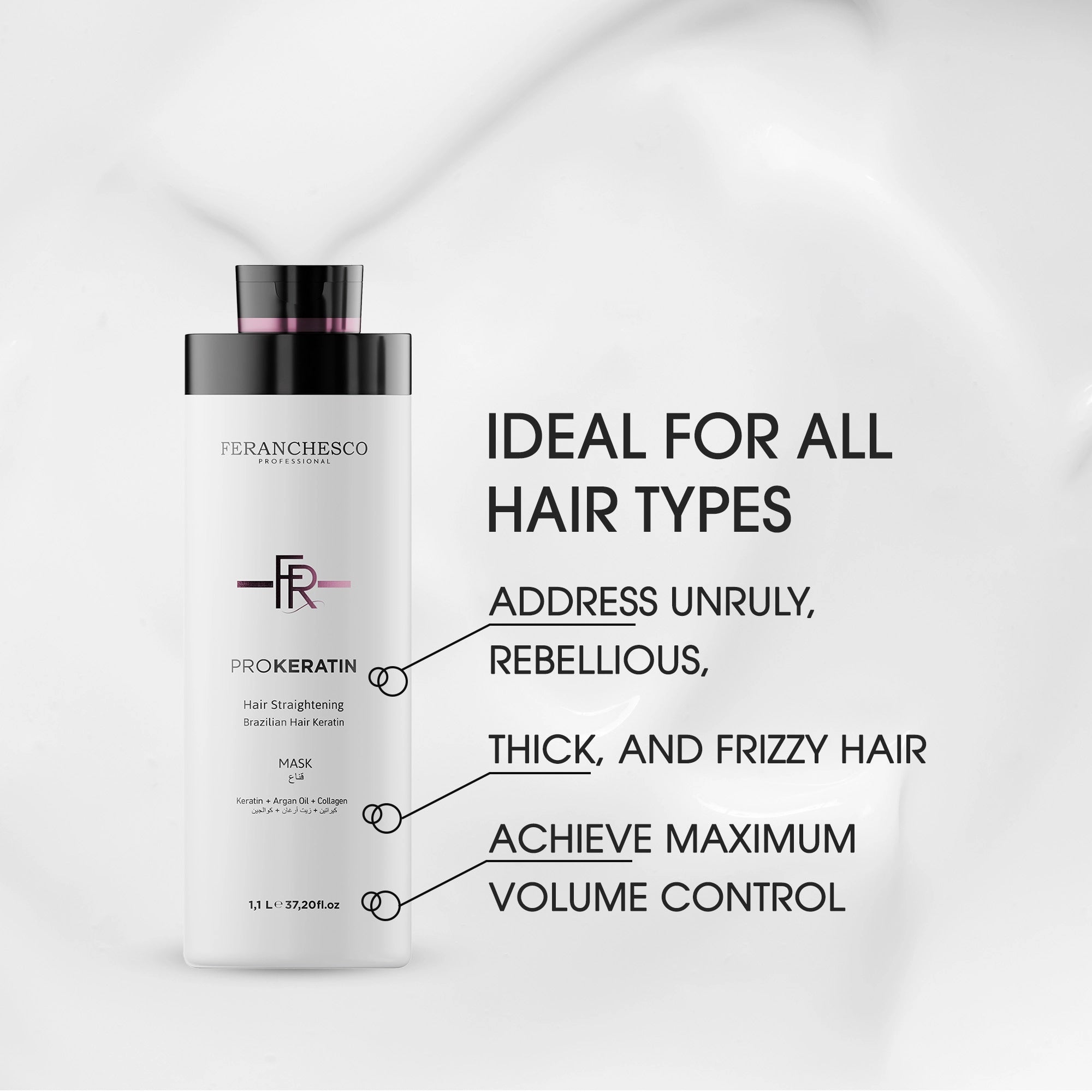 Pro Keratin 1.1L – Professional Keratin Hair Treatment for Frizz & Volume Control