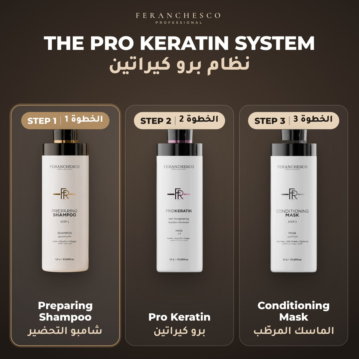 Feranchesco Step 1 Preparing Shampoo 1.1L – the Pro Keratin system