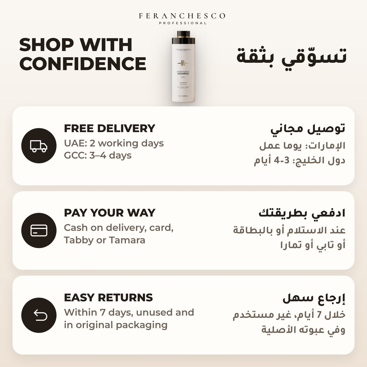 Feranchesco Step 1 Preparing Shampoo 1.1L – free delivery, payment options and easy returns
